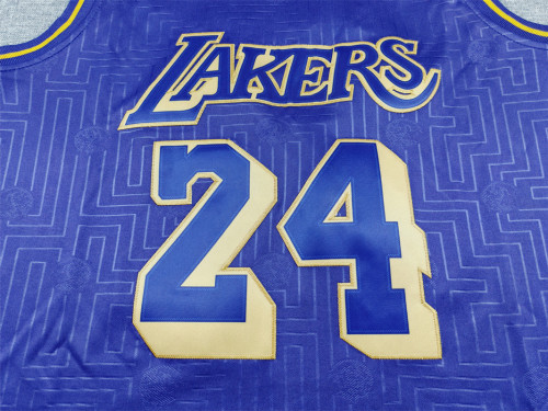 Mitchell&ness 1996-1997 Los Angeles Lakers 24 BRYANT Purple NBA Jersey Basketball Shirt