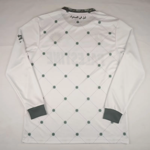 Long Sleeve Fan Version 2025-2026 Palestine White/Green Special Edition Soccer Jersey FC Palestina Football Shirt