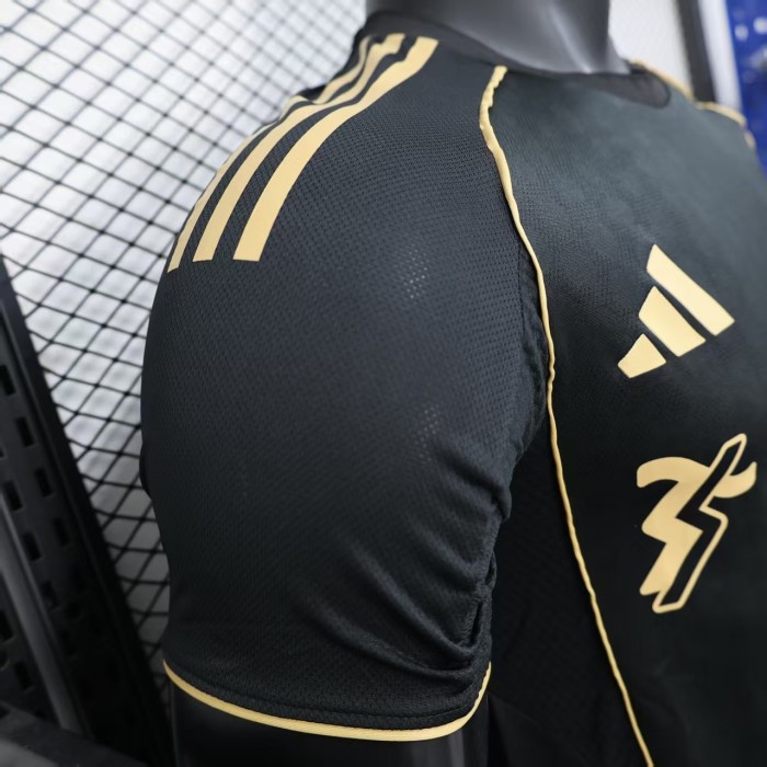 Player Version 2025-2026 Fulham Third Away Black Football Shirt Soccer Jersey