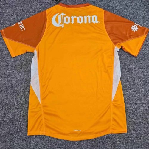 Player Version 2025-2026 Club America Aguilas Orange Goalkeeper Soccer Jersey Football Shirt