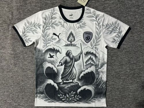 Fan Version 2025 Israel Black/White Special Edition Soccer Jersey