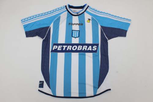 Retro Jersey 2002-2003 Argentina Racing Club MILITO 11 Home Soccer Jersey Vintage Football Shirt