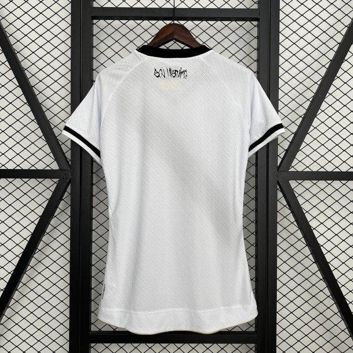 Women 2025-2026 Vasco Da Gama Away White Soccer Jersey Girl Football Shirt