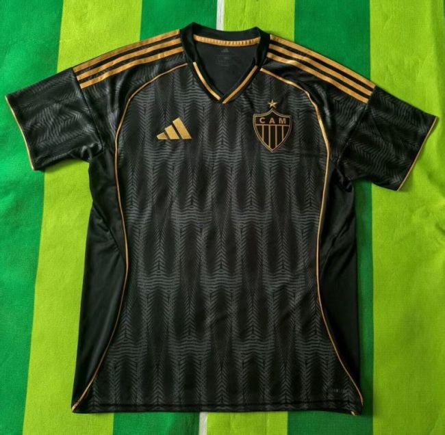 Fan Version 2025-2026 América Mineiro Third Away Black Soccer Jersey Football Shirt