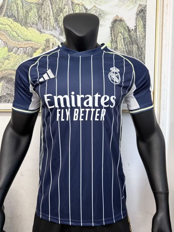 2025-2026 Real Madrid Dark Blue Baseball Jersey MLB Shirt