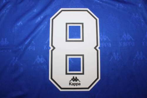 Retro Jersey 1994-1995 Athletic Bilbao 8 Away Blue Soccer Jersey Vintage Football Shirt