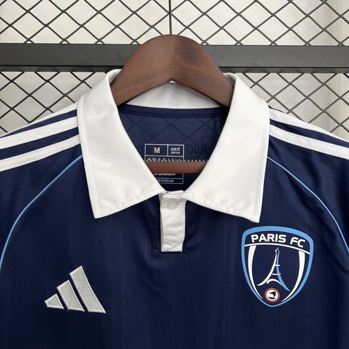 Fan Version 2025-2026 Paris FC Home Soccer Jersey Football Maillot