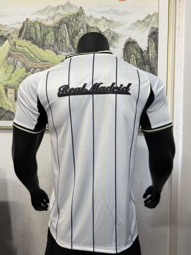 2025-2026 Real Madrid White Baseball Jersey MLB Shirt