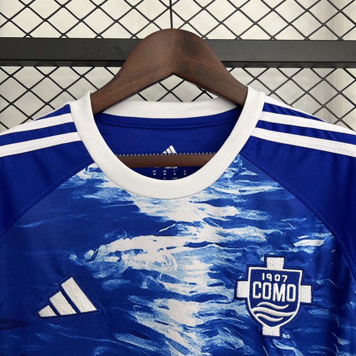 Fan Version 2025-2026 Como 1907 Home Soccer Jersey Football Shirt