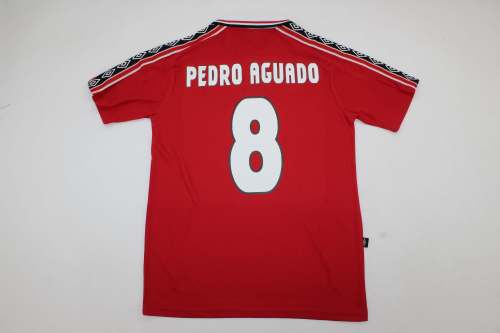 Retro Jersey 1999-2000 Córdoba PEDRO AGUADO 8 Away Red Soccer Jersey Cordoba Football Shirt