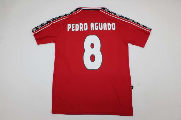 Retro Jersey 1999-2000 Córdoba PEDRO AGUADO 8 Away Red Soccer Jersey Cordoba Football Shirt