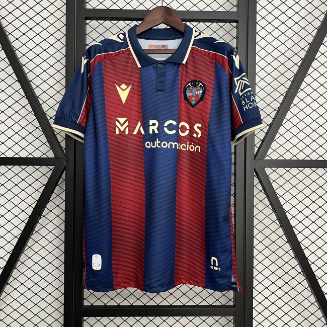 Fan Version 2025-2026 Levante Home Soccer Jersey Football Shirt