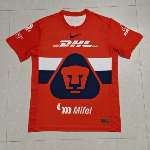 Fan Version 2025-2026 Pumas Orange Goalkeeper Soccer Jersey Football Shirt