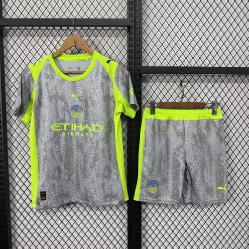 Adult Uniform 2025-2026 Manchester City Third Away Soccer Jersey Shorts Man City Football Kit