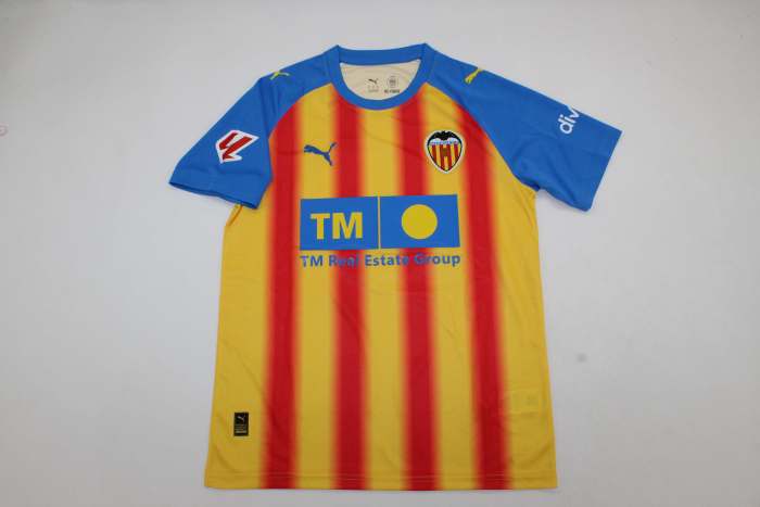 with Sponor Logo+LALIGA Patch Fans Version 2025-2026 Valencia GAYA 14 Third Away Soccer Jersey Football Shirt