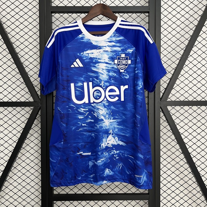 Fan Version 2025-2026 Como 1907 Home Soccer Jersey Football Shirt