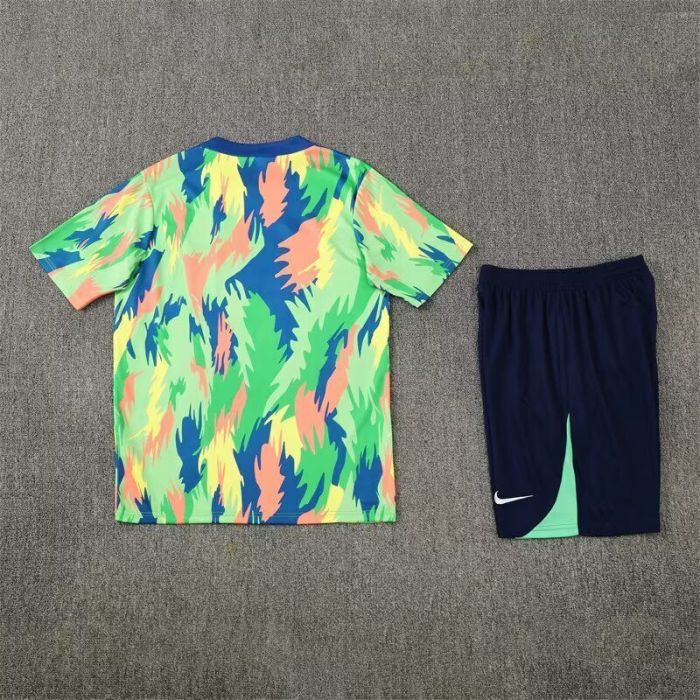 Adult Uniform 2025-2026 Brazil Green Soccer Training Jersey and Shorts Football Kits