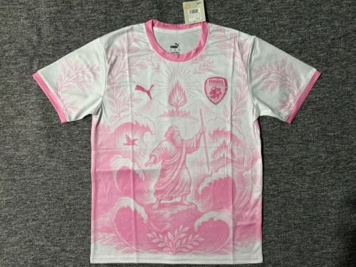 Fan Version 2025 Israel Pink/White Special Edition Soccer Jersey