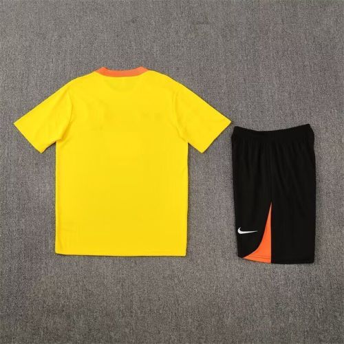 Adult Uniform 2025-2026 Brazil Yellow Soccer Training Jersey and Shorts Football Kits
