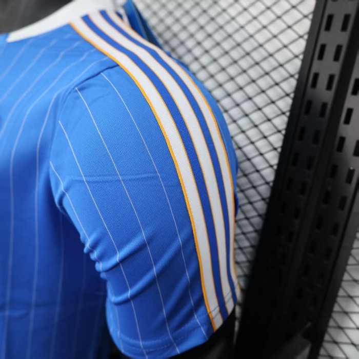 Fans Version 2025-2026 Real Madrid Blue ICON Soccer Jersey Real Football Shirt