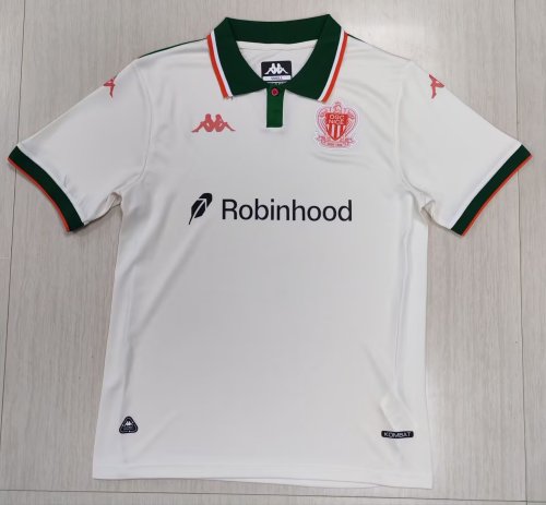 Maillot Nice Shirt Fan Version 2025-2026 Nice Away White Soccer Jersey