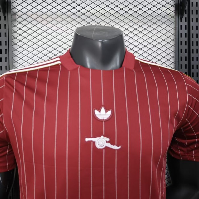 Fan Version Arsenal 2025-2026 Maroon Soccer Casual Shirt