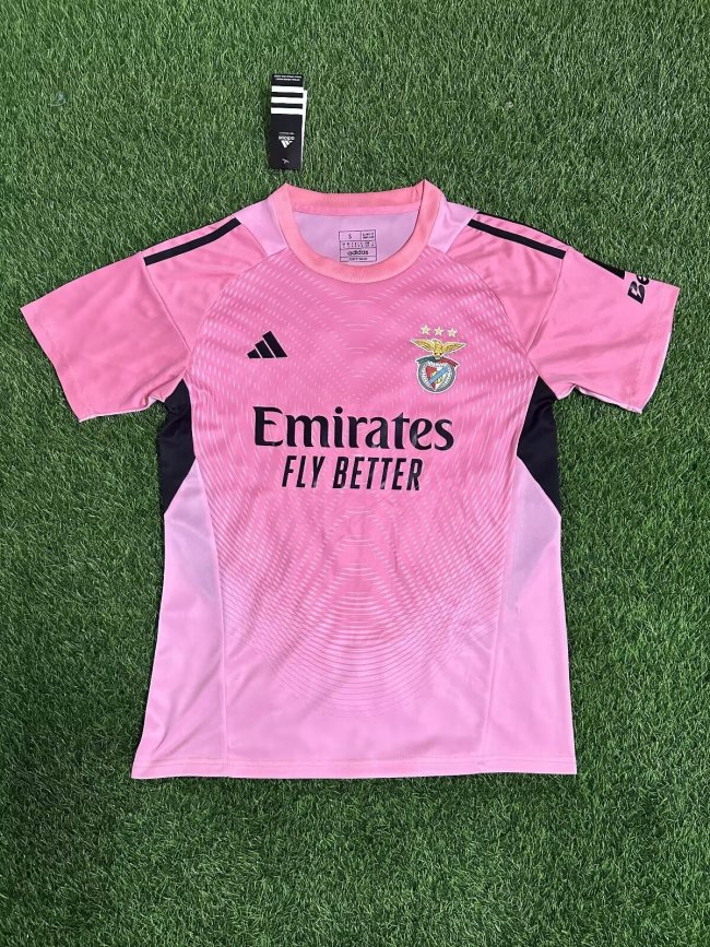 Fan Version 2025-2026 Benfica Pink Goalkeeper Soccer Jersey Football Shirt