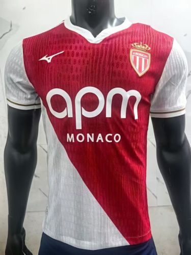 Player Version 2025-2026 AS Monaco Home Soccer Jersey Football Shirt