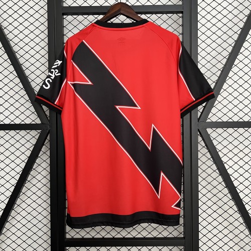 Fans Version 2025-2026 Rayo Vallecano Away Red Soccer Jersey Football Shirt