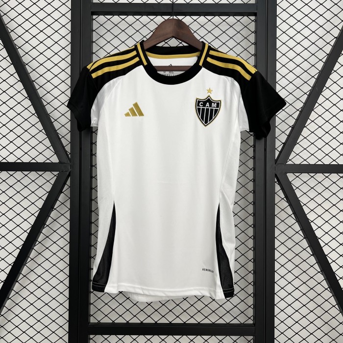 Women 2025-2026 Atletico Mineiro Away White Soccer Jersey Girl Football Shirt