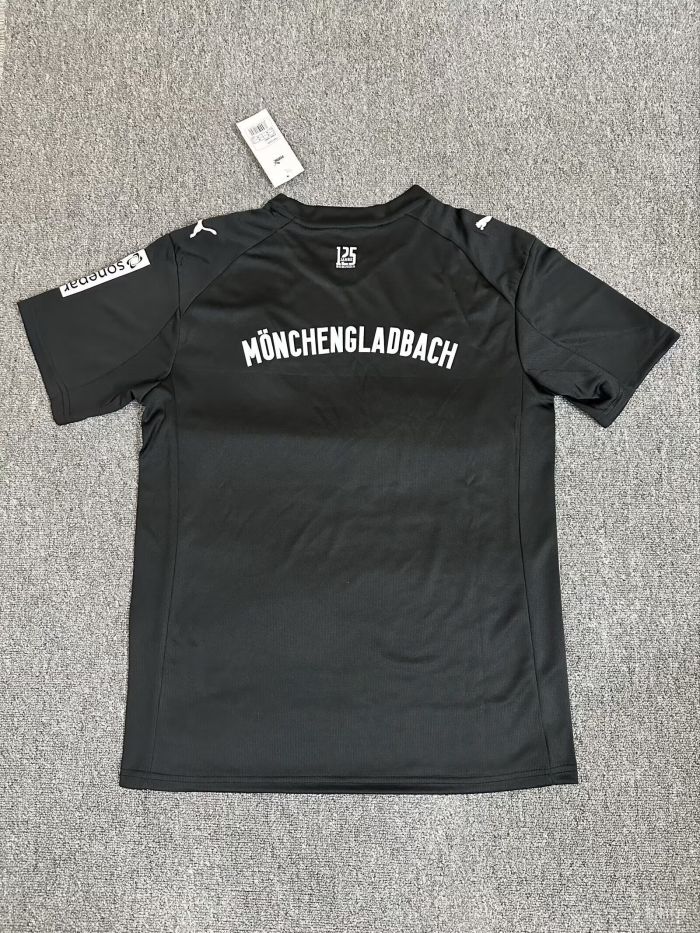 Fan Version 2025-2026 Borussia Monchengladbach Third Away Black Soccer Jersey Football Shirt