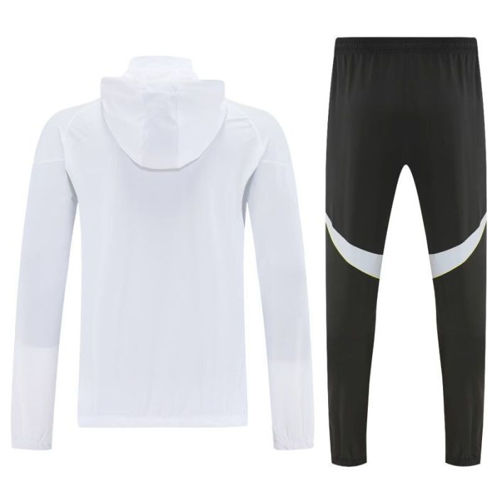with Caps 2025-2026 Real Madrid White Soccer Training Hoodie and Pants Football Hoody