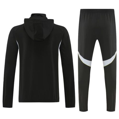 with Caps 2025-2026 Real Madrid Black Soccer Training Hoodie and Pants Football Hoody