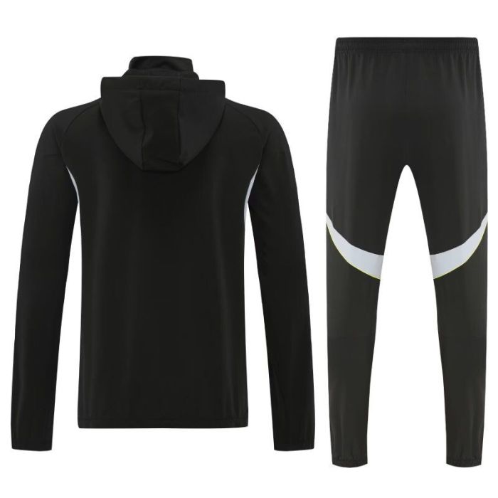 with Caps 2025-2026 Real Madrid Black Soccer Training Hoodie and Pants Football Hoody