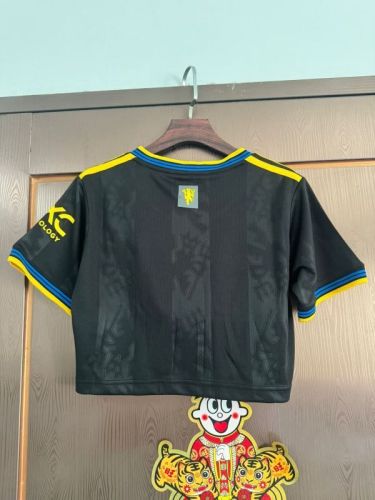 Women Manchester United 2025-2026 Third Away Soccer Jersey Girl Football Short Shirt