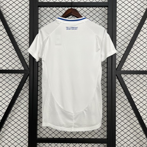 Women 2025-2026 Cruzeiro Away White Soccer Jersey Girl Football Shirt