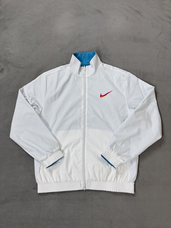 2025-2026 NK Blue/White Soccer Reversible Windbreaker Jacket Football Jacket