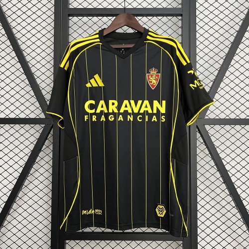 Fan Version 2025-2026 Real Zaragoza Away Soccer Jersey Football Shirt