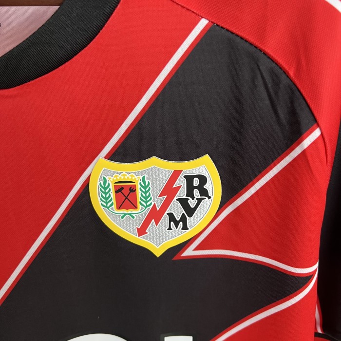 Fans Version 2025-2026 Rayo Vallecano Away Red Soccer Jersey Football Shirt