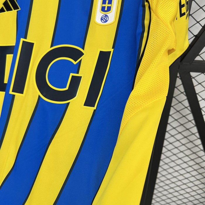 Fan Version 2025-2026 Real Oviedo Away Yellow/Blue Soccer Jersey Football Shirt