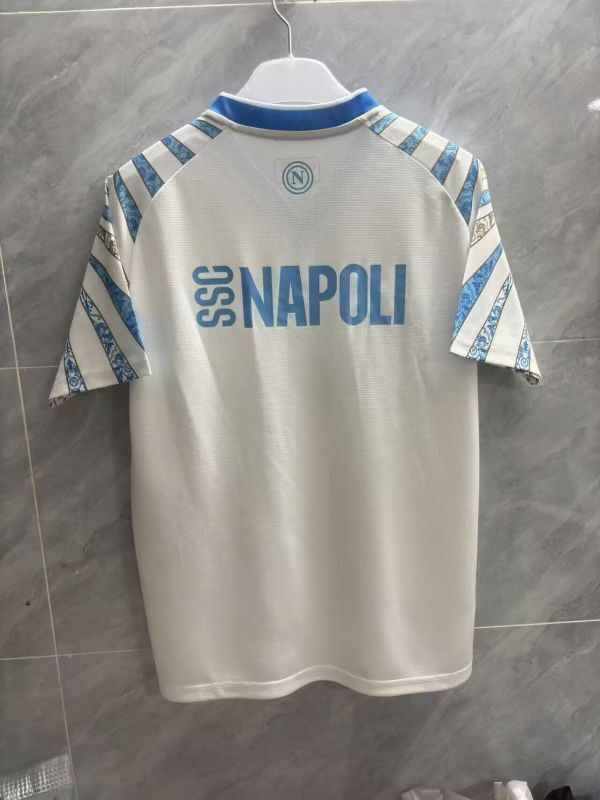 Fan Version 2025-2026 Calcio Napoli White Football Shirt Napoles Soccer Training Jersey