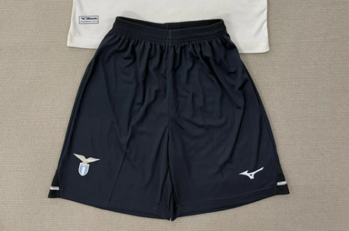 Fan Version 2025-2026 Lazio Away Black Soccer Shorts Football Shorts