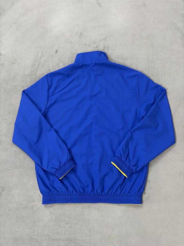 2025-2026 NK Yellow/Blue Soccer Reversible Windbreaker Jacket Football Jacket