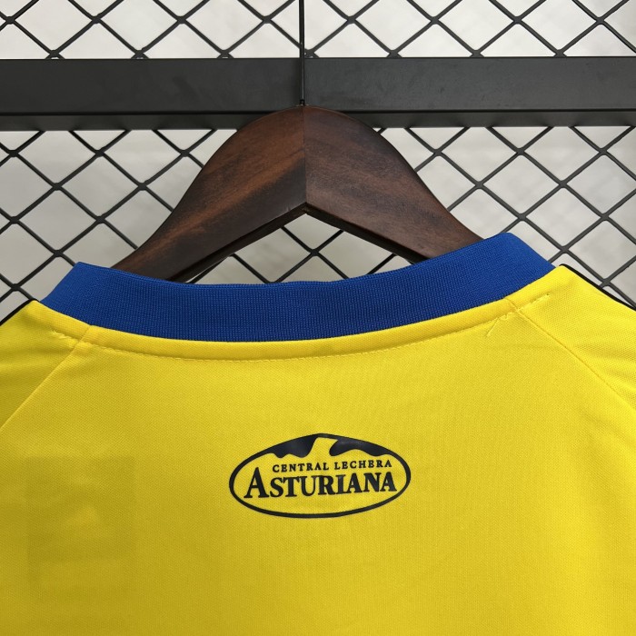 Fan Version 2025-2026 Real Oviedo Away Yellow/Blue Soccer Jersey Football Shirt