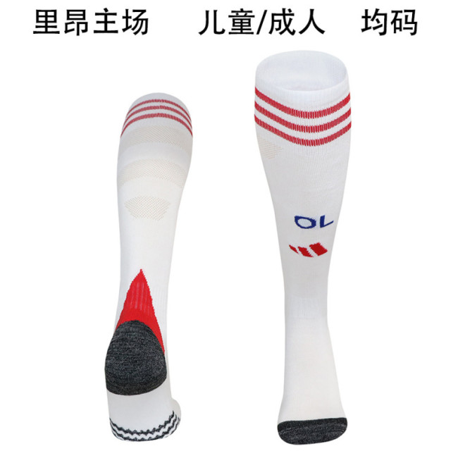 Youth/Adult 2025-2026 Lyon Home Soccer Socks Football Socks