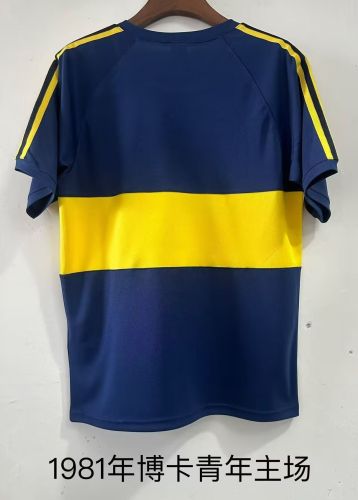 Retro Jersey 1980 Boca Juniors Home Soccer Jersey Vintage Football Shirt