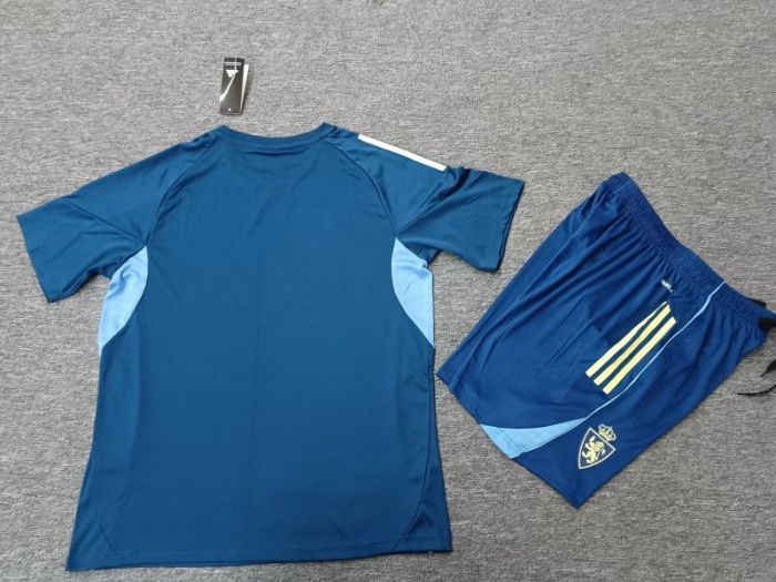 Adult Uniform 2025-2026 Fulham Dark Blue Soccer Training Jersey and Shorts Football Kits