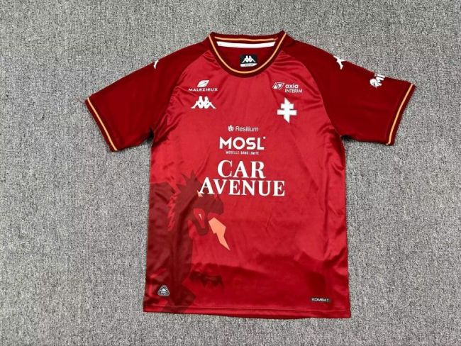 Fan Version 2025-2026 Metz Home Soccer Jersey Football Shirt
