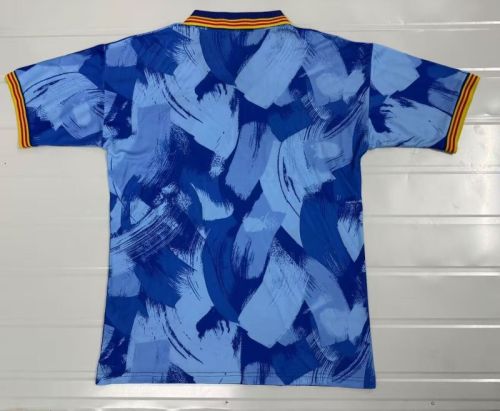 Retro Jersey 1990-1991 Valencia Away Blue Soccer Jersey Vintage Football Shirt