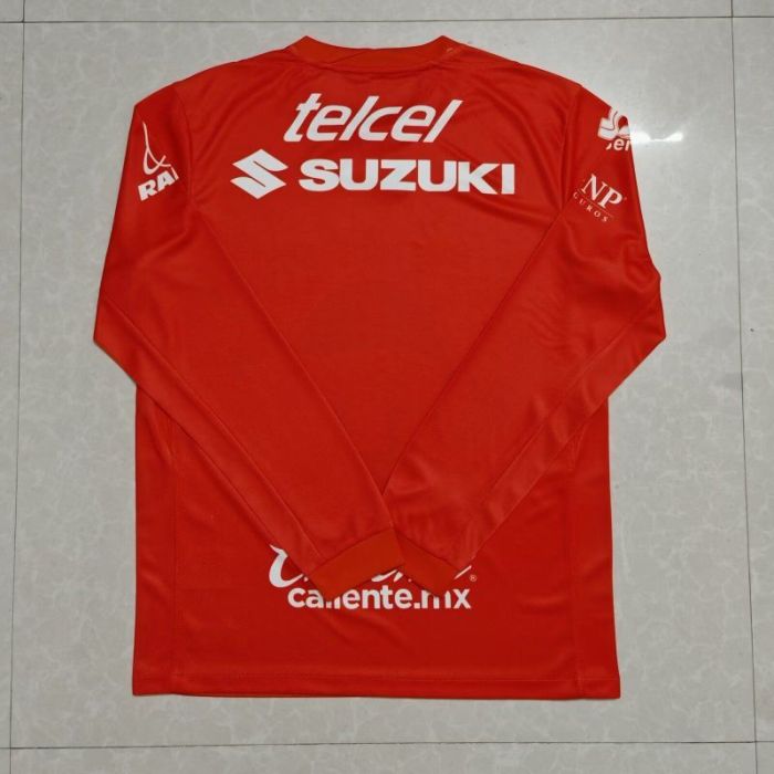 Long Sleeve Fan Version 2025-2026 Pumas Orange Goalkeeper Soccer Jersey Football Shirt